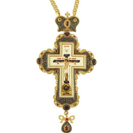Хрест із ланцюгом для священнослужителя позолочений арт. 2.10.0288лпр-2^1лп