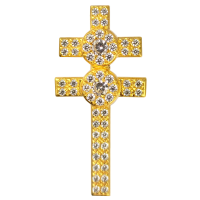 Хрест латунний у позолоті на клобук арт. 2.7.1626лп