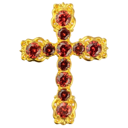 Хрест латунний у позолоті на клобук арт. 2.7.1627лп