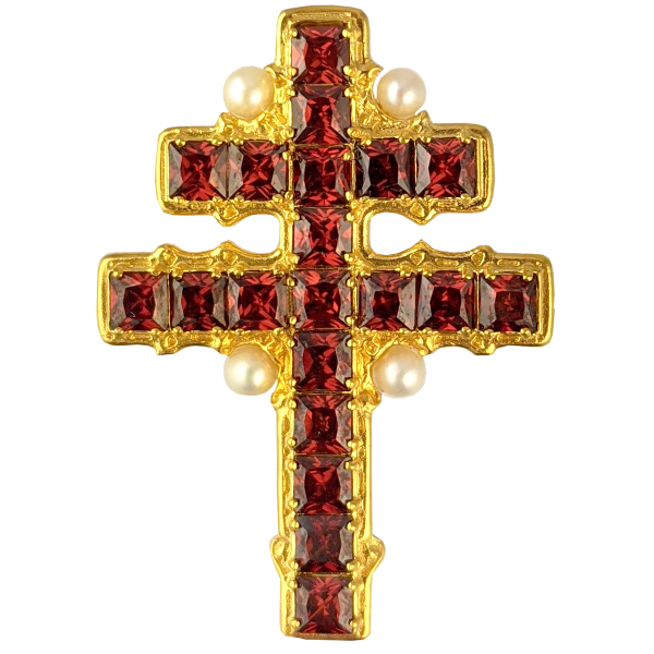 Хрест латунний у позолоті на клобук арт. 2.7.1633лп