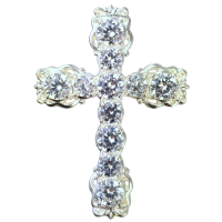 Хрест латунний у срібленні на клобук арт. 2.7.1627л