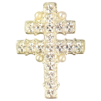 Хрест латунний у срібленні на клобук 2.7.1633л арт. 2.7.1633л