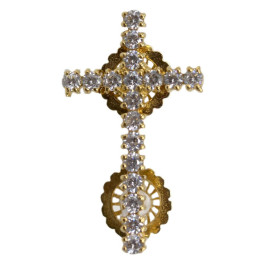 Хрест на клобук латунний у позолоті арт. 2.7.0629лп