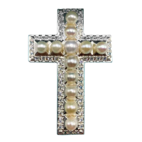 Хрест на клобук латунний у срібленні арт. 2.7.0972л