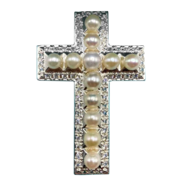 Хрест на клобук латунний у срібленні арт. 2.7.0972л