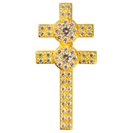 Хрест срібний в позолоті на клобук арт. 2.7.1626п