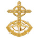 Хрест на митру латунний в позолоті арт. BG0451LP