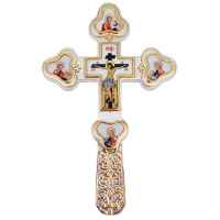 Хрест напрестольний латунний з фрагментарною позолотою арт. BG0781LF