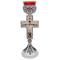 Лампада напрестольна латунна з принтами і зі вставками арт. BG1386L-2