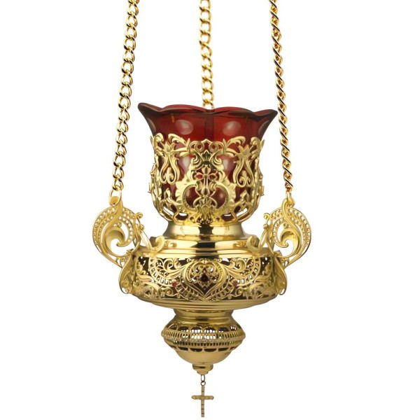 Лампада підвісна церковна з латуні в позолоті арт. BG0876LP
