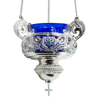 Лампада підвісна латунна підвісна в срібленні арт. BG0345L