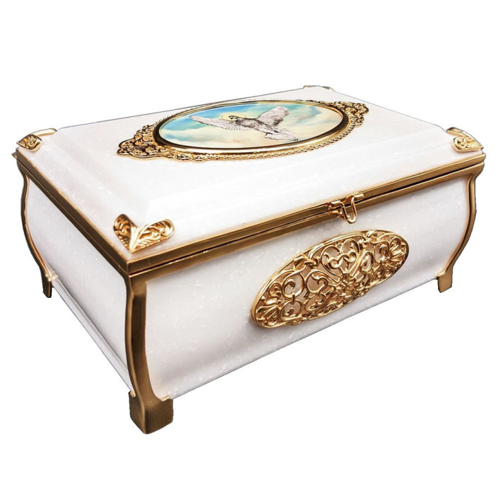 Ковчег з акрилу в позолоченому латунном обрамленні з мощовиком арт. BG1215LPH-2+510LP