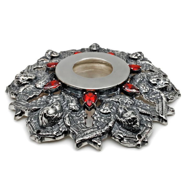 Мощовик з латуні в срібленні з прикрасами арт. BG2551LR