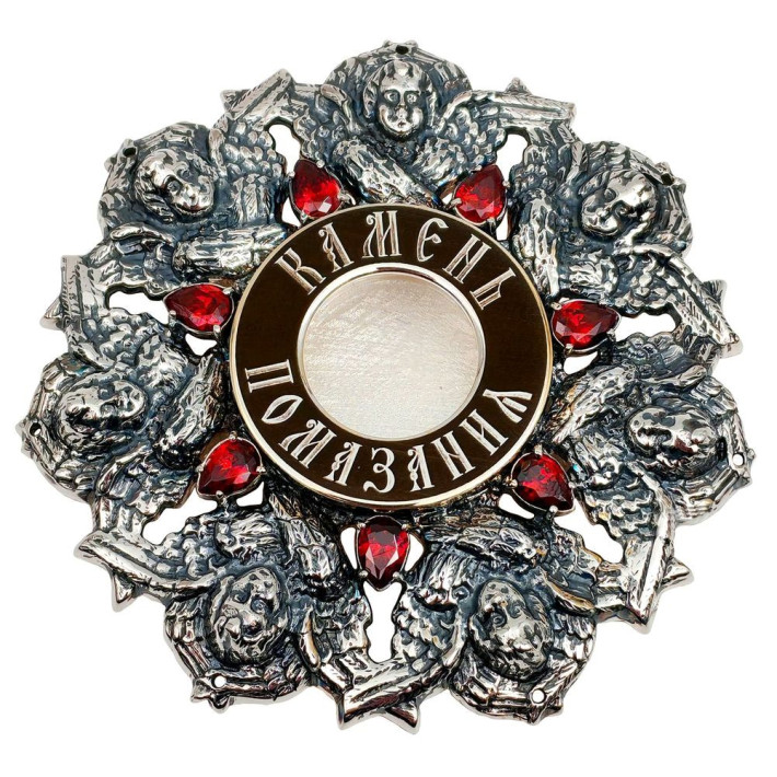 Мощовик з латуні в срібленні з прикрасами арт. BG2551LR