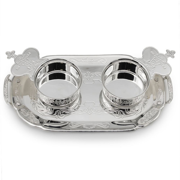 Набір для архієрейської запивки з латуні в срібленні арт. BG1082L-SET