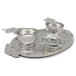 Набір для архієрейської запивки з латуні в срібленні з фіанітами арт. BG0729L-SET