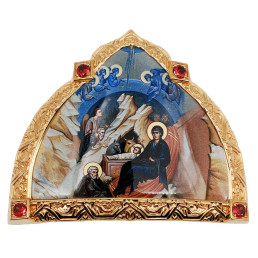 Накладка на митру з латуні в позолоті з прикрасами арт. BG1445LP