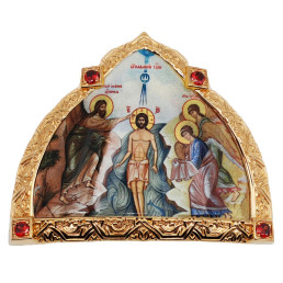 Накладка на митру з латуні в позолоті з прикрасами арт. BG1445LP