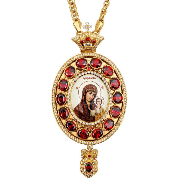 Панагія латунна в позолоті з ланцюгом арт. BG1364LP-2+1LP