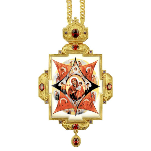 Панагія латунна в позолоті з ланцюгом арт. BG1623LP-2+1LP