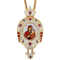 Панагія латунна в позолоті зі срібленням і ланцюгом арт. BG1117LPF-2+1LP Панагія латунна в позолоті зі срібленням і ланцюгом арт. BG1117LPF-2+1LP