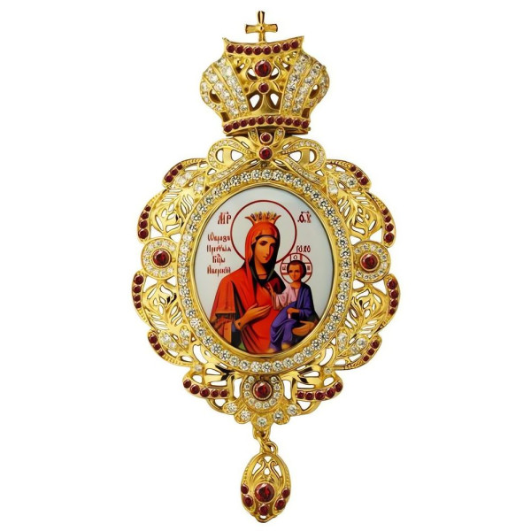 Панагія латунна в позолоті зі вставками арт. BG0602LP-2