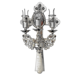 Трисвічник Великодній із латуні в срібленні арт. 2.7.0787л