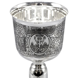 Потир 0,5 літра комбінований з латуні в срібленні з чорнінням арт. BG2098KLR