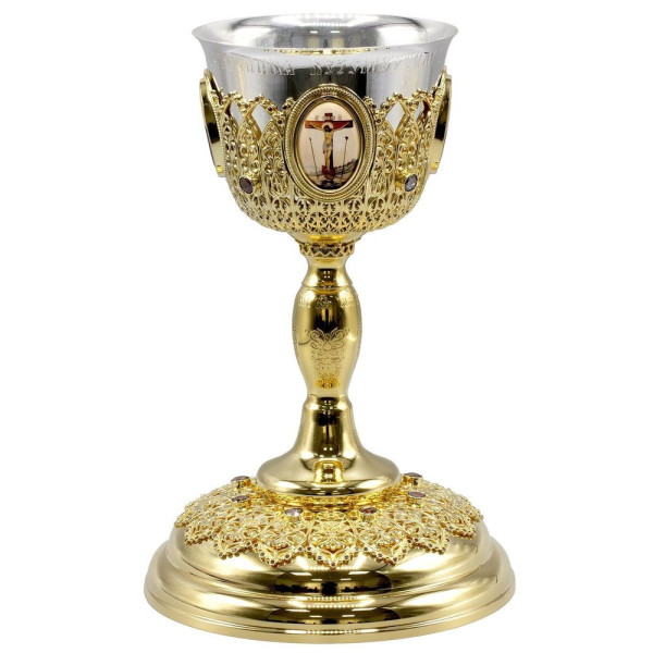 Потир комбінований 0,75 літра з латуні в позолоті арт. BG1159KLP-2